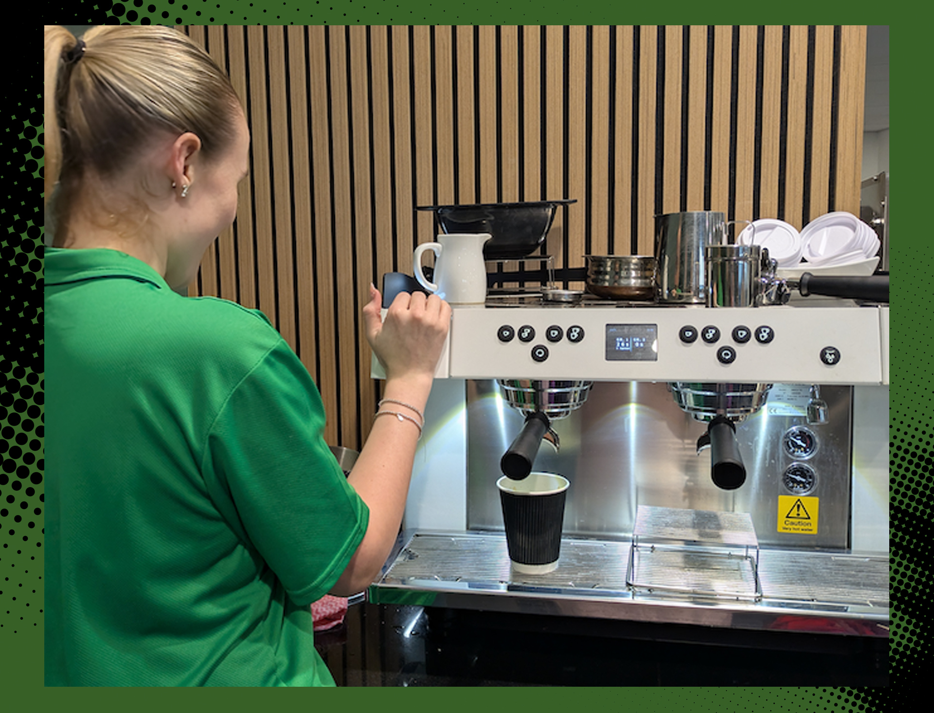 Barista Commercial Training - training in progress Barista Commercial Training - training in progress